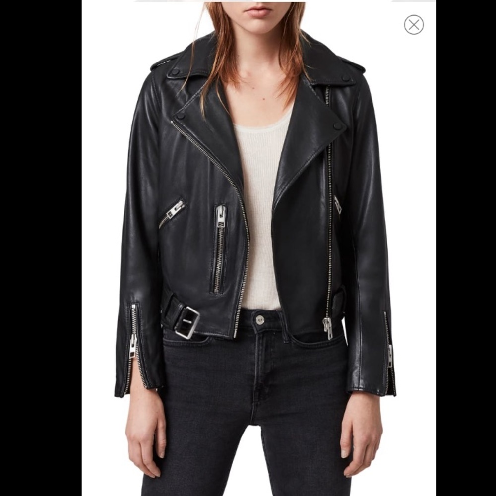 *final price All Saints Balfern Biker Jacket - Picture 1 of 12